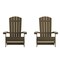 Flash Furniture Mahogany All-Weather Folding Adirondack Chairs, 2PK 2-JJ-C14505-MHG-GG - alternate 6